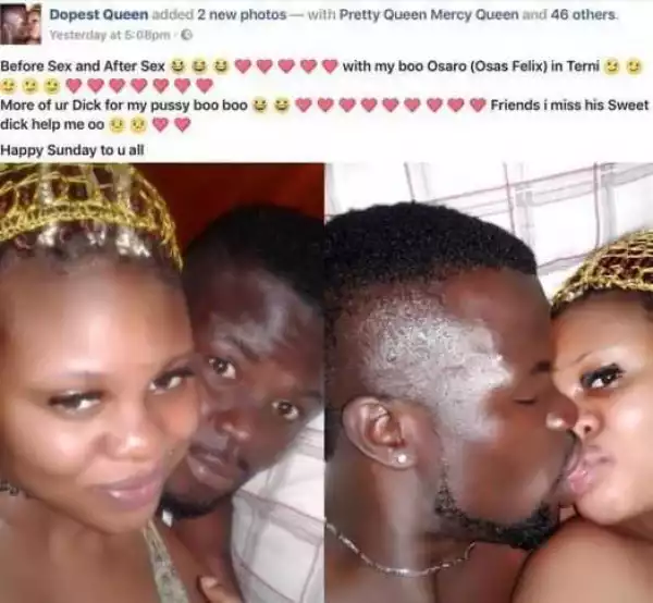 END TIME : Lady shares before and after Sex photo on social media… MUST SEE